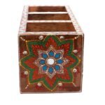 Mango Wood hand Painted  Knifes/ Spoon Holder - Image 6