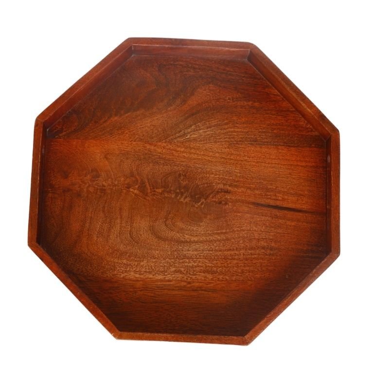 11.3-2.jpg Mango Wood Eight Corner Serving Tray - Image 1