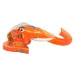 Multi Color Hand Embossed  Wall Hanging Elephant Face - Image 3