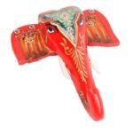 Multi Color Hand Embossed  Wall Hanging Elephant Face - Image 2