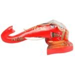 Multi Color Hand Embossed  Wall Hanging Elephant Face - Image 3