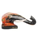 Multi Color Hand Embossed  Wall Hanging Elephant Face - Image 3