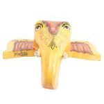 Multi Color Hand Embossed  Wall Hanging Elephant Face - Image 3