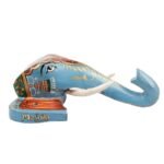 Multi Color Hand Embossed  Wall Hanging Elephant Face - Image 2