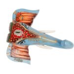 Multi Color Hand Embossed  Wall Hanging Elephant Face