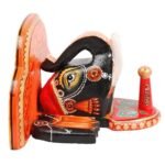 Multi Color hand Embossed  Elephant Face Wall Shelf - Image 2