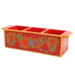 Mango Wood hand Painted  Knifes/ Spoon Holder - Image 3