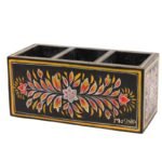 Mango Wood hand Painted  Knifes/ Spoon Holder - Image 3