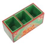 Mango Wood hand Painted  Knifes/ Spoon Holder - Image 3