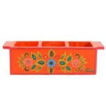 Mango Wood hand Painted  Knifes/ Spoon Holder - Image 3