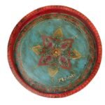 Mango Wood Multicolored Round Serving Tray - Image 2
