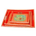 Mango Wood four Corner Three Serving Tray - Image 2