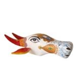 White Wooden Cow head Wall Hanging - Image 2