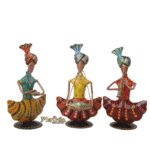 Iron Multi Color Decorative Sardar Ji Musician Show piece for home,Office  Decor,  Set of 3 - Image 2
