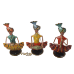Iron Multi Color Decorative Sardar Ji Musician Show piece for home,Office  Decor,  Set of 3 - Image 3