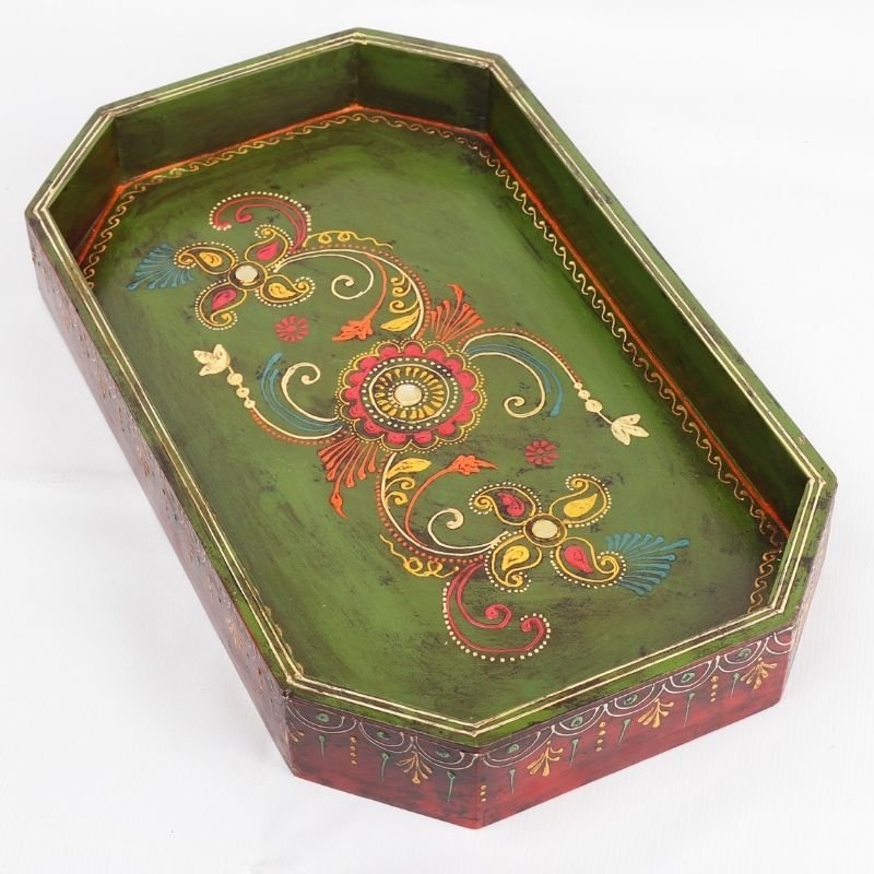 240-2.jpg Mango Wood Eight Corner Serving Tray - Image 1