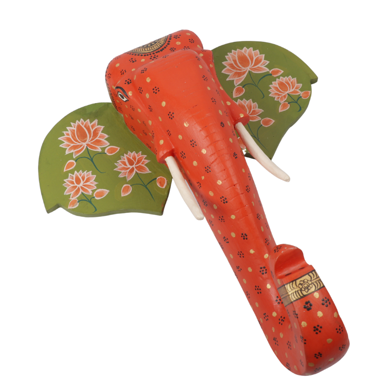 31-5.png Multi Color Hand Embossed Wall Hanging Elephant Face - Image 1