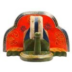 Multi Color hand Embossed  Elephant Face Wall Shelf - Image 2