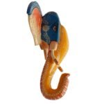 Multi Color Hand Embossed  Wall Hanging Elephant Face - Image 5