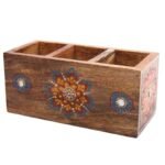 Mango Wood hand Painted  Knifes/ Spoon Holder