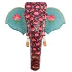 Multi Color Hand Embossed  Wall Hanging Elephant Face