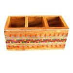 Mango Wood hand Painted  Knifes/ Spoon Holder