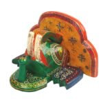 Multi Color hand Embossed  Elephant Face Wall Shelf - Image 4