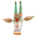 Wooden Cow head Wall Hanging - Image 2