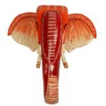 Multi Color Hand Embossed  Wall Hanging Elephant Face